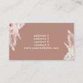 Dee Jay Boho Bloemen Bruine achtergrond Visitekaartje (Achterkant)