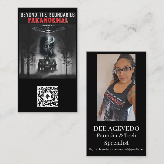 DEE- Paranormal Business Cards Visitekaartje (Voorkant / Achterkant)