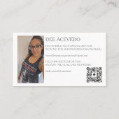 Dee Paranormal Horizontal Business Card with Photo Visitekaartje (Achterkant)