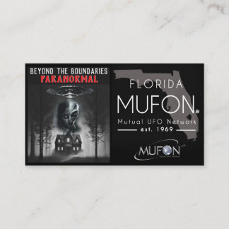 Dee Paranormal Horizontal Business Card with Photo Visitekaartje