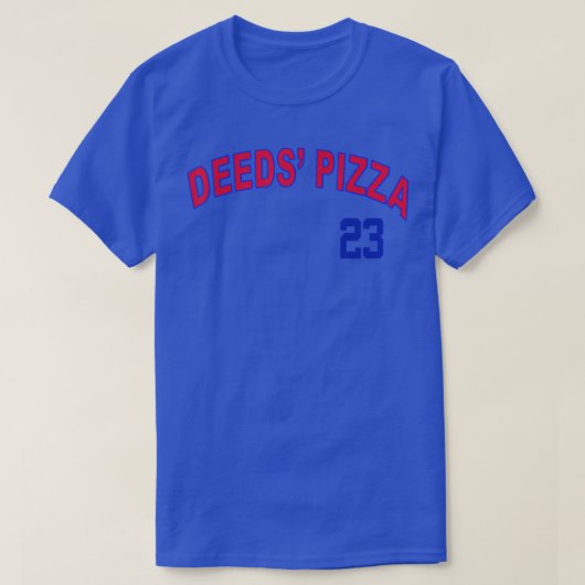 Deeds Pizza Baseball T-shirt (Design voorkant)