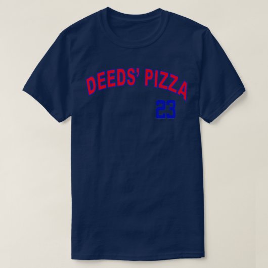 Deeds Pizza Baseball T-shirt (Design voorkant)