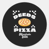 Deeds Zza - Man Herfsten Ronde Sticker (Voorkant)