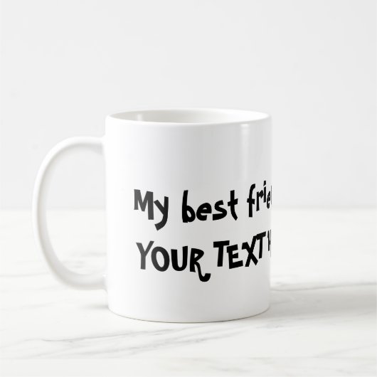 Deefa chien, mon meilleur ami est ... mug (Gauche)