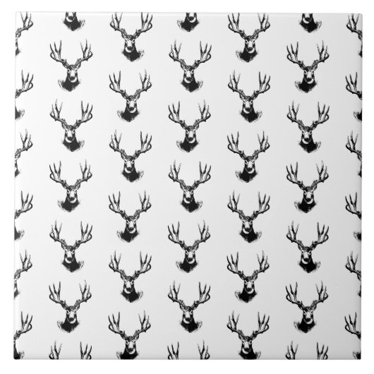 Deeg met het patroon Antlers CUSTOM-ACHTERGRONDKLE Tegeltje (Voorkant)