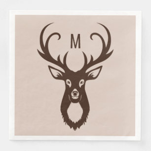 Deeg met uw monogram papieren servetten
