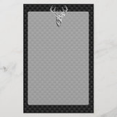 Deeg op afdruk van koolstofvezel briefpapier (Voorkant)