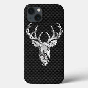 Deeg op afdruk van koolstofvezel iPhone 13 hoesje