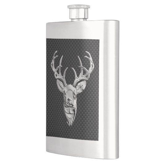 Deeg op afdruk van koolstofvezel flacon (Links)