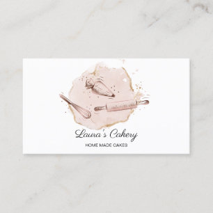 deegroller & whisky cupcake Bakkerij blush roze Bu Visitekaartje