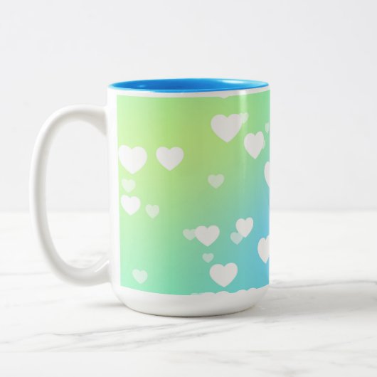 Deegwaren verwarmen twee tonde koffie- en theethee tweekleurige koffiemok (Links)