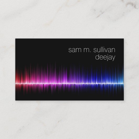 Deejay Disk Jockey Music Visitekaartje (Voorkant)