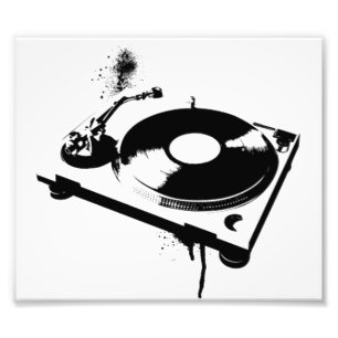 Deejay DJ Platenspeler Foto afdrukken Ibiza Gift Afdruk