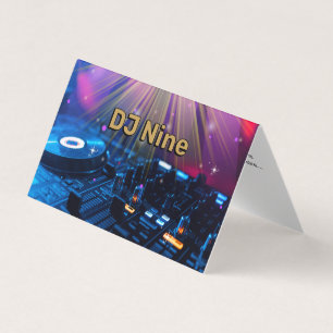 Deejay DJ's het mixen van muziek Modern muziekeven Visitekaartjes
