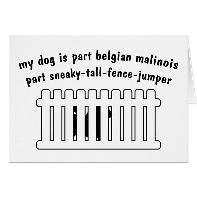 Deel Belgische Malinois Part Fence-Jumper (Voorkant Horizontaal)