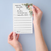 Deel datum idee Winter Bruiloftsshowerspelkaart Flyer (Hand)