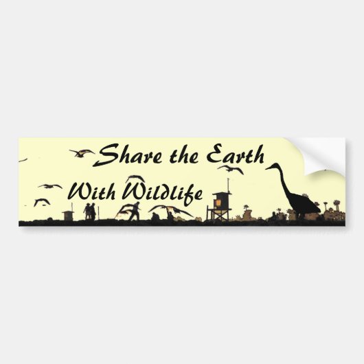 Deel de Aarde-bumpersticker Bumpersticker (Voorkant)