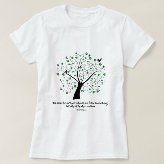 Deel de Aarde Dalai Lama Quote T-shirt (Design voorkant)