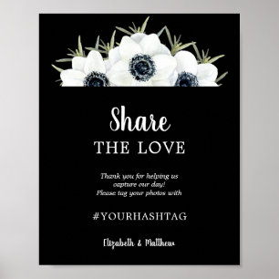 Deel de Hashtag Love Wedding Poster
