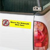 Deel de idewalk met auto's bumpersticker (Op Truck)