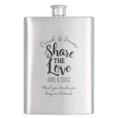 Deel de liefde beste getuige, bruidsjonker, cadeau flacon (Voorkant)