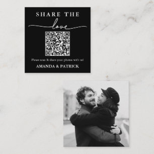 Deel de Liefde Custom QR Code Wedding Kaart Contactkaartje
