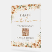 Deel de liefde QR Acryl Teken Bord (Hoek)