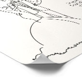 Deel de Liefde QR Code Bruiloft Fotobord Poster (Hoek)