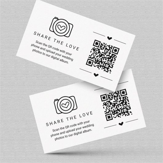 Deel de Liefde QR Code Digitaal Fotoalbum Kaart