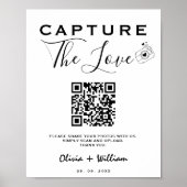 Deel De Liefde QR-code Modern Vang De Liefde Poster (Voorkant)