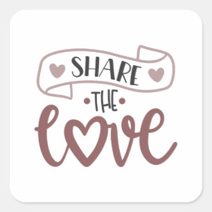 Deel de Liefde Vierkante Sticker