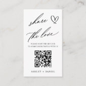 Deel de Liefde Wedding QR Code Enclosure Kaart (Voorkant)