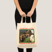 Deel de LOVE! en een Pit Bull redden Tote Bag (Voorkant (product))