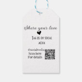 Deel de love scan QR-code en voeg sociale details Cadeaulabel (Achterkant)