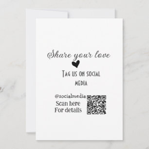 Deel de love scan QR-code en voeg sociale details  Kaart