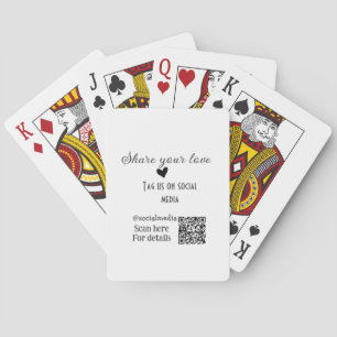 Deel de love scan QR-code en voeg sociale details Pokerkaarten