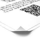 Deel de Love Wedding Photo QR Code Poster (Hoek)