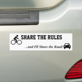 Deel de Regels Bumpersticker (Op auto)