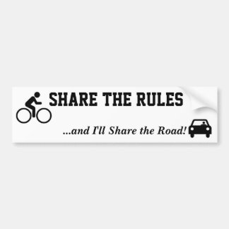 Deel de Regels Bumpersticker
