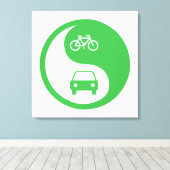Deel de Road Yin Yang Canvas Afdruk (Insitu (Houten vloer))