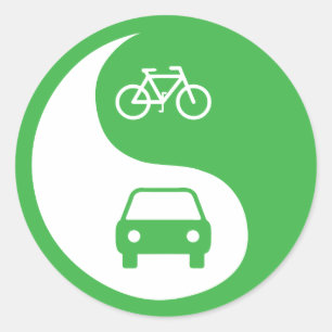 Deel de Road Yin Yang Ronde Sticker