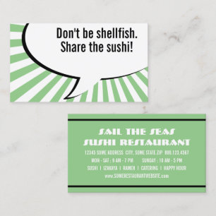 Deel de sushi visitekaartje