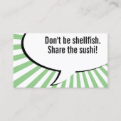 Deel de sushi visitekaartje (Voorkant)