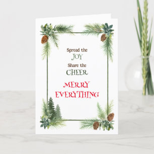 Deel de vreugde feestdagen kaart