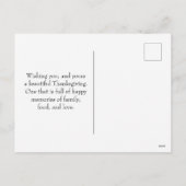 Deel de vreugde geef dank feestdag feestdagenkaart (Achterkant)