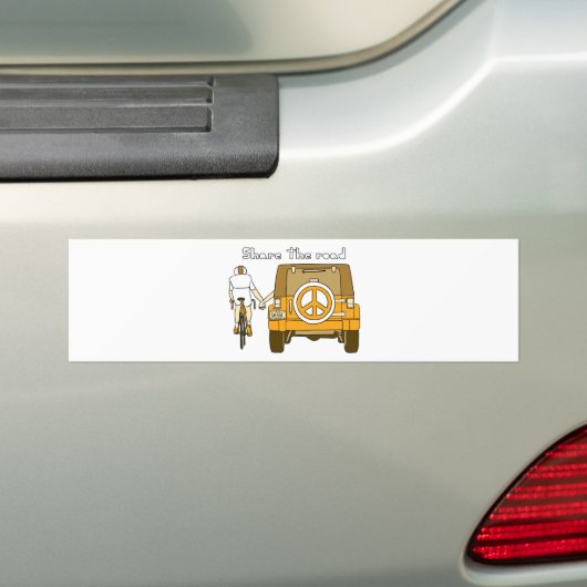 Deel de weg bumpersticker (Op auto)