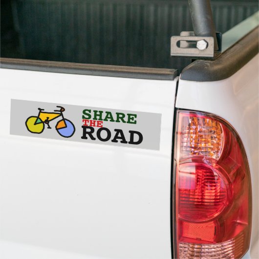 Deel de weg ~ fiets / fiets bumpersticker (Op Truck)