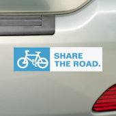 Deel de weg met fietsen Bumperstickers (Op auto)