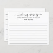 Deel een geheugen begrafenisaanwezigheid (Voorkant / Achterkant)