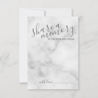 'Deel een geheugen' Elegant Marble Script Wedding